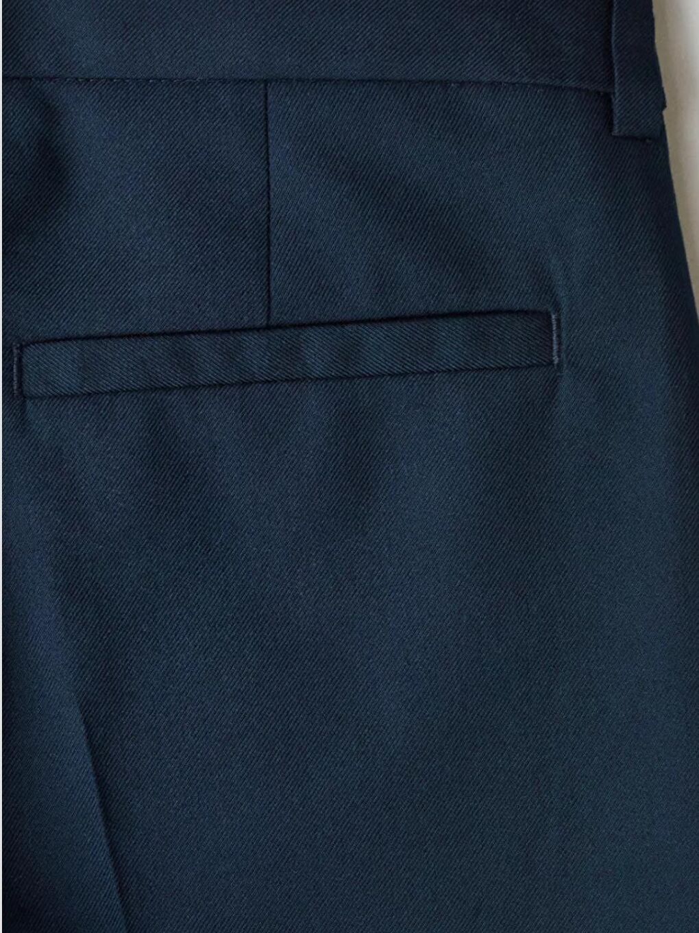 Erkek Çocuk Lacivert Kumaş Pantolon Ayarlanabilir Bağcıklı Lastikli Bel Standart Paça Okul Pantolon-1