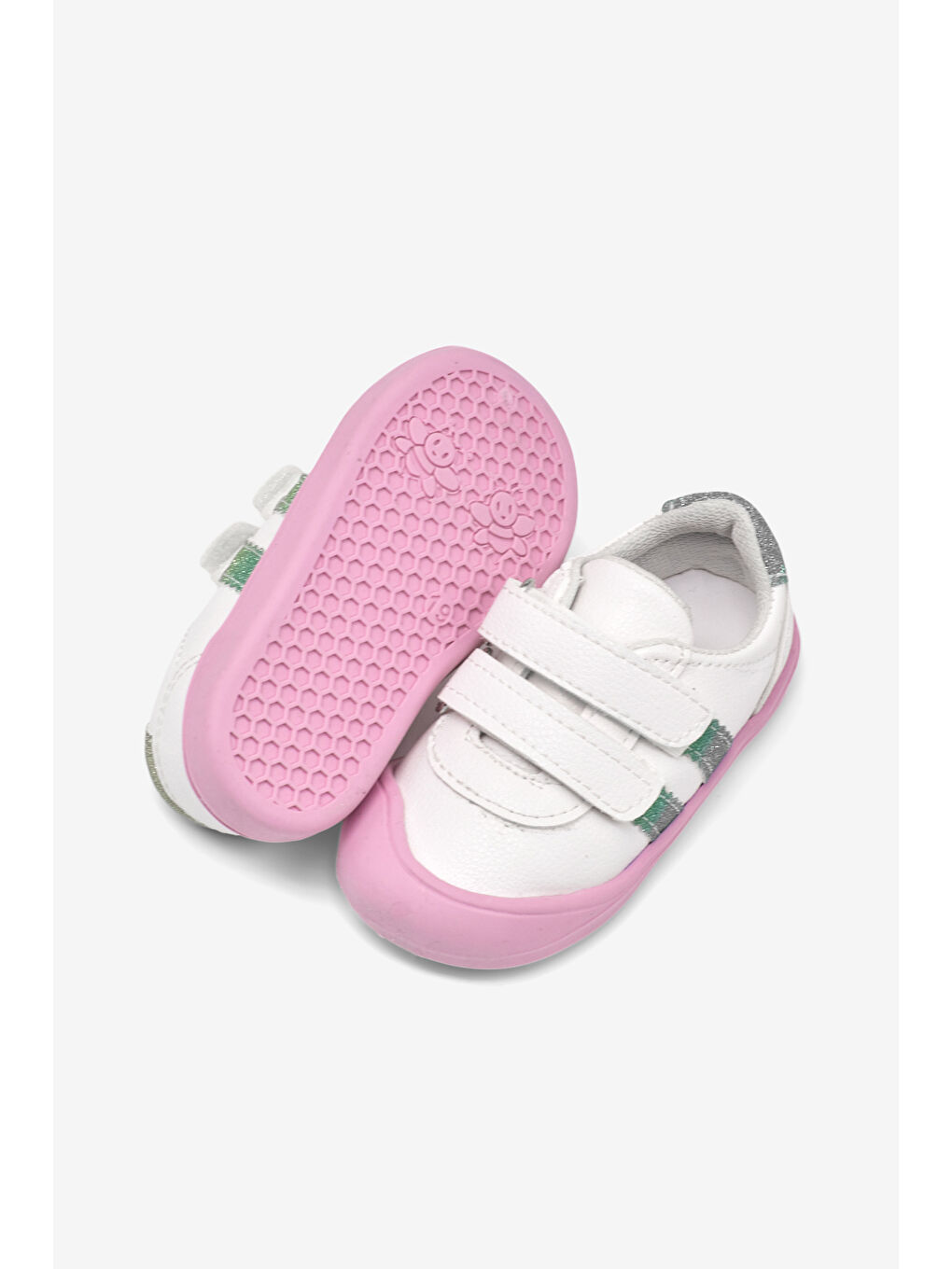 Bebek Unisex Beyaz İlk Adım Cırtlı Snaker-3