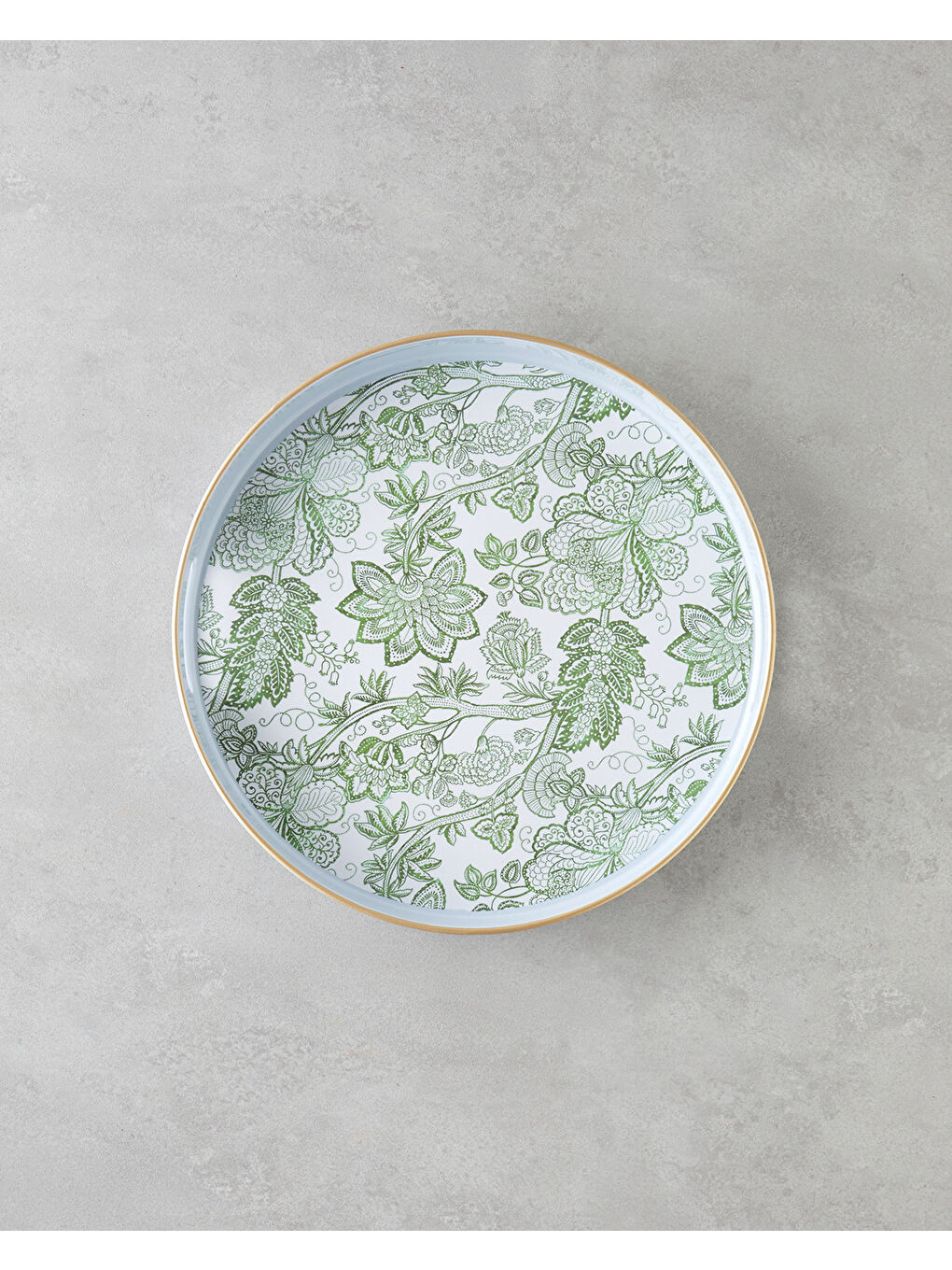 Greenery PP Tepsi 33 cm Beyaz - Yeşil