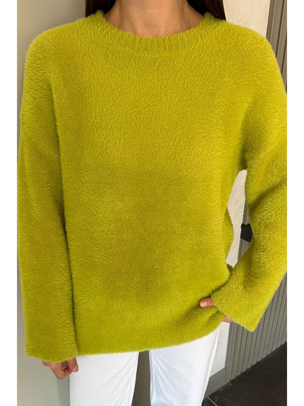 Yeşil Salaş Sakallı Triko Kazak (s,m,l,xl Uyumludur)-1