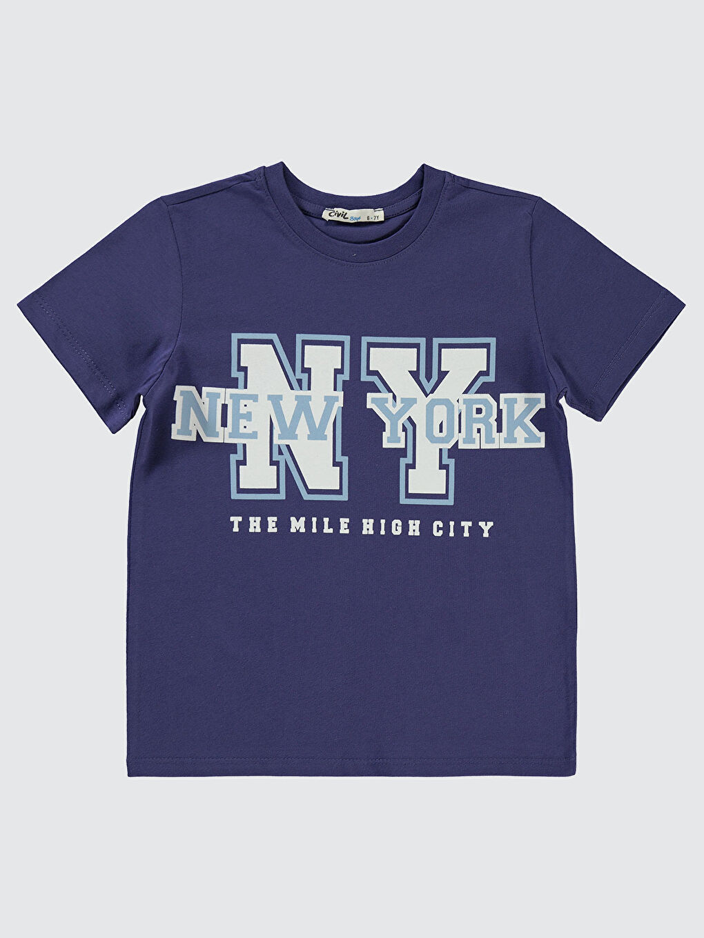 Boys Erkek Çocuk Tişört 6-9 Yaş Mor