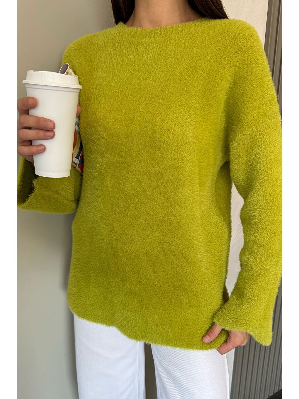 Yeşil Salaş Sakallı Triko Kazak (s,m,l,xl Uyumludur)-2