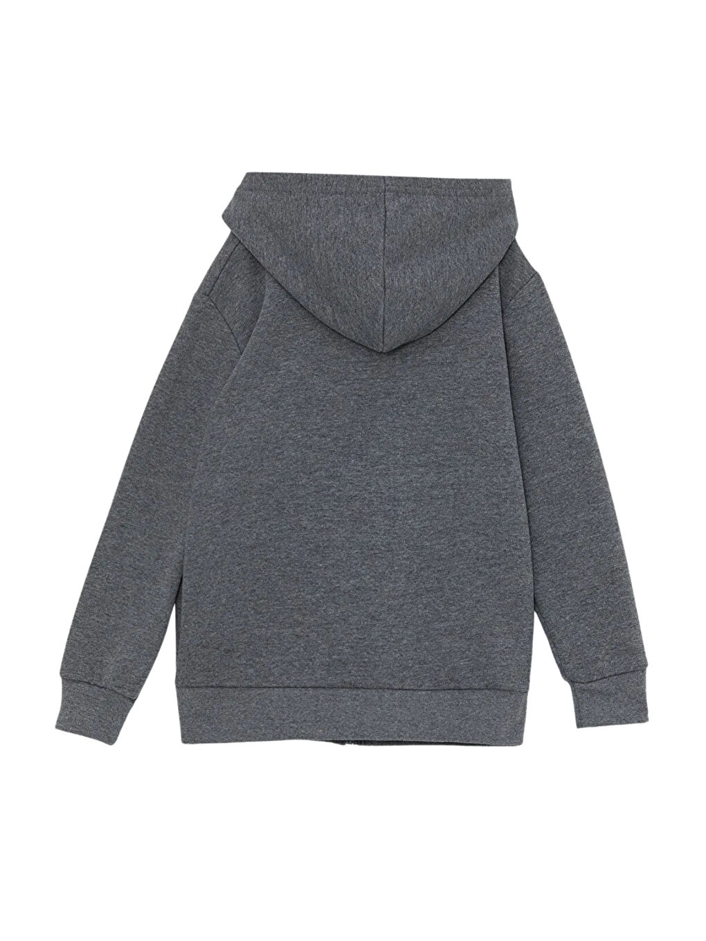 Antrasit Kız - Erkek Çocuk Basic Fermuarlı Kalın 3 İplik Kışlık Okul Sweat Ak1815-2