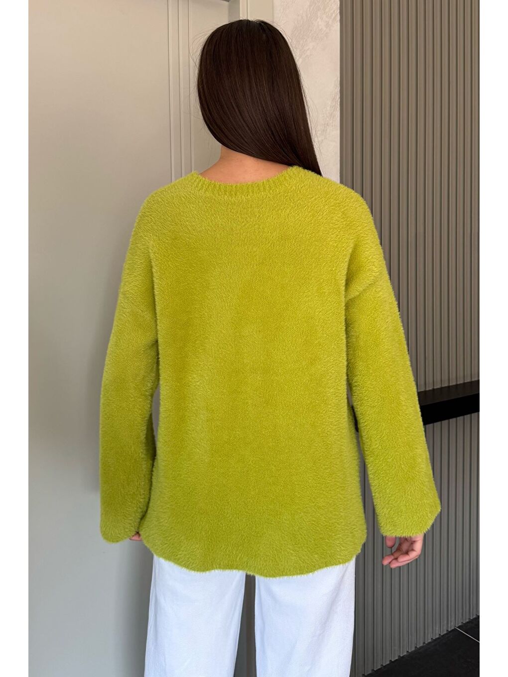 Yeşil Salaş Sakallı Triko Kazak (s,m,l,xl Uyumludur)-3