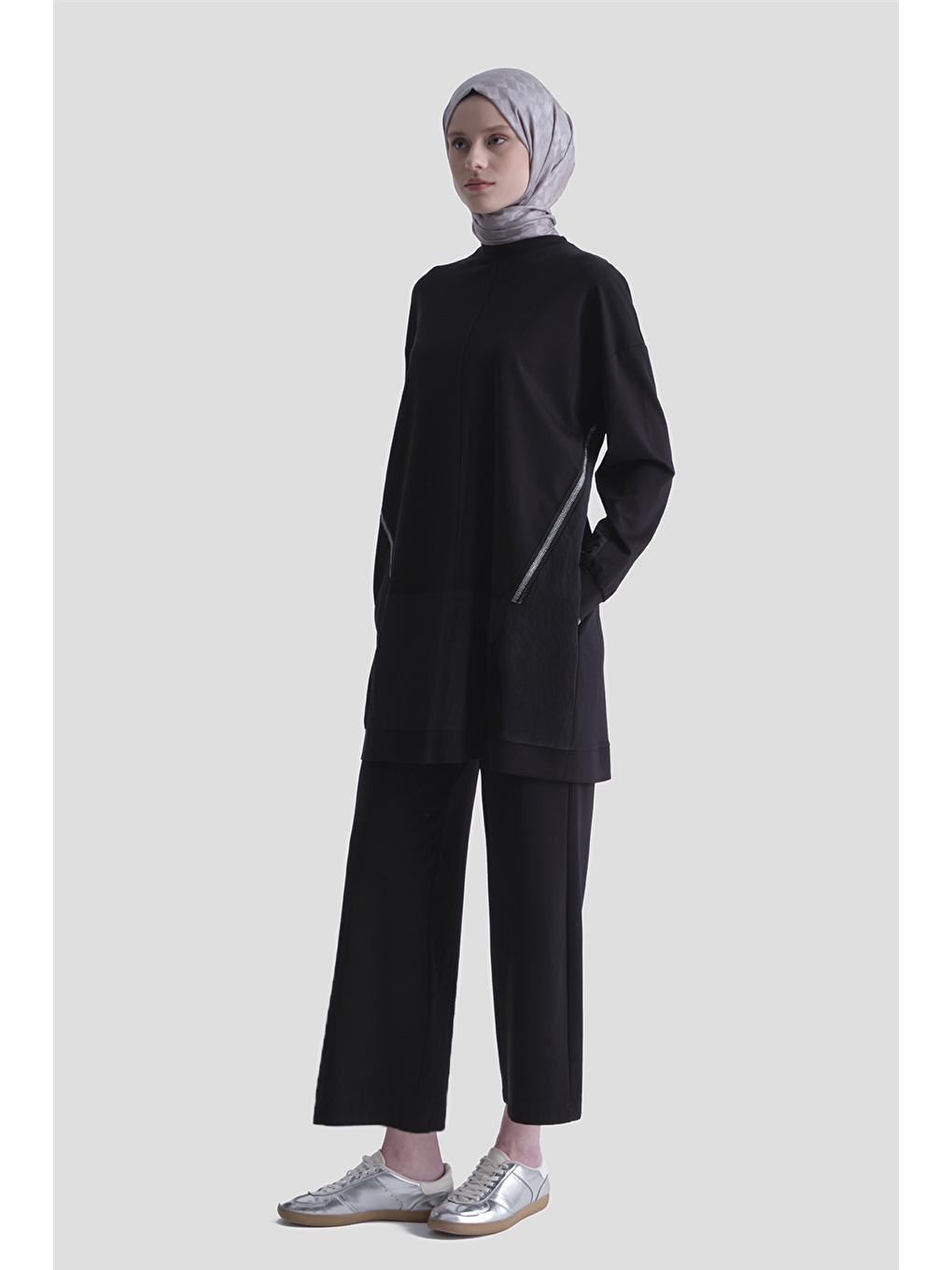 Mixli Örme Takım Siyah-1