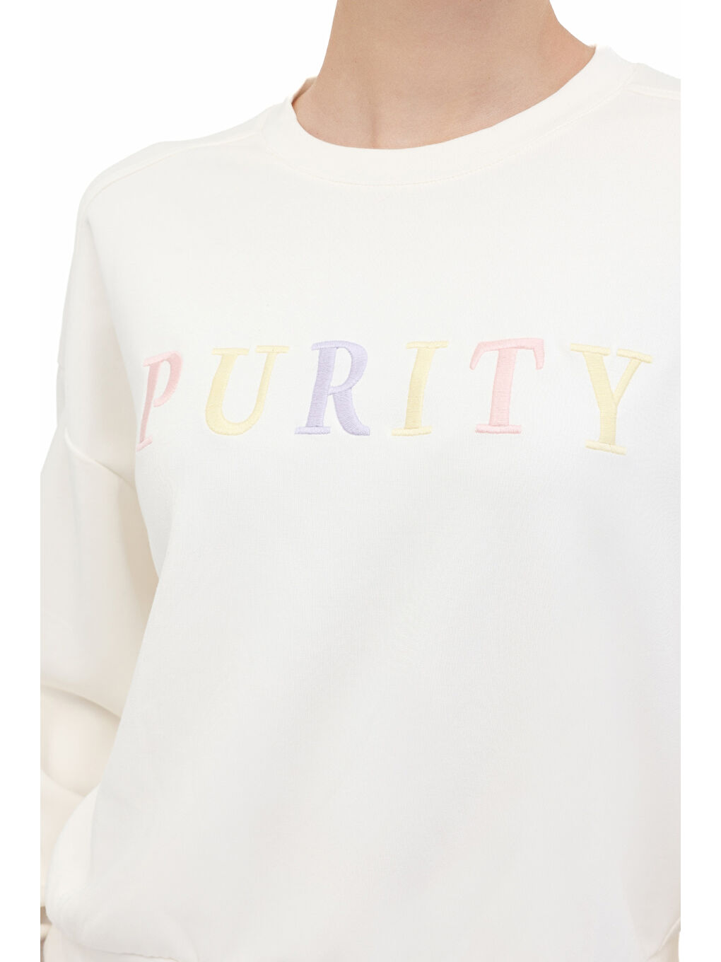 Bej WL KUNT YOG1-10 5PR Ekru Kadın Sweatshirt-3