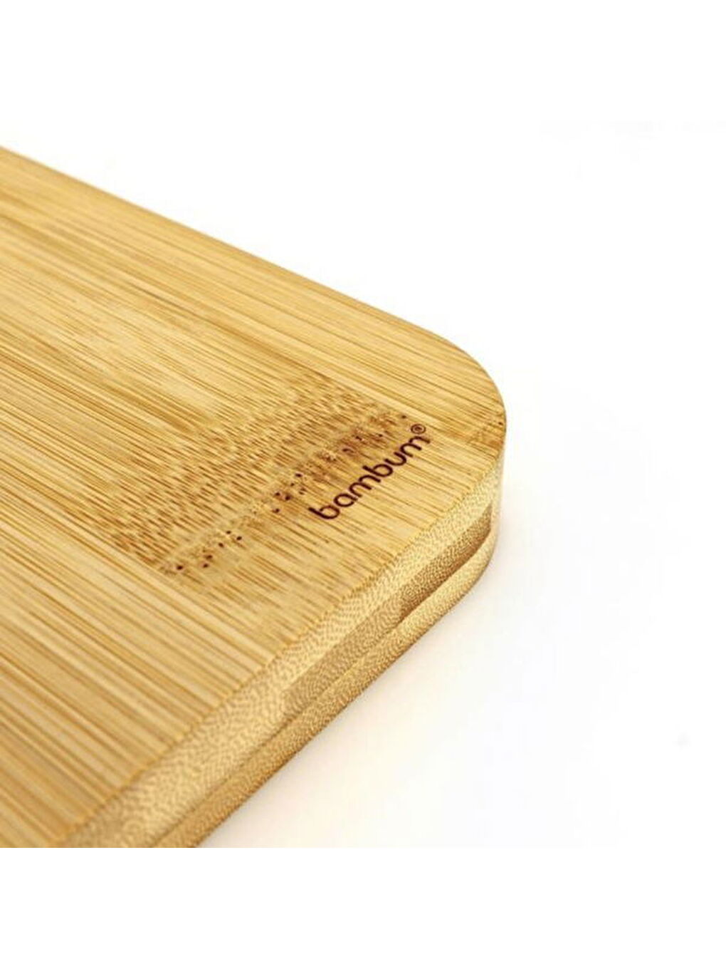 Zoe Paslanmaz Çelik Kulplu Kesme Tahtası - Açık Kahverengi - 44 cm-1