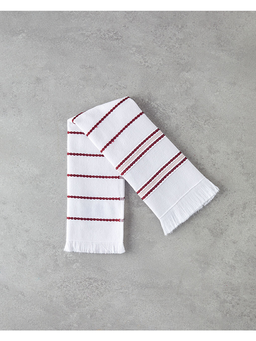 Stria Pamuk Polyester Kurulama Bezi 30x50 cm Bordo