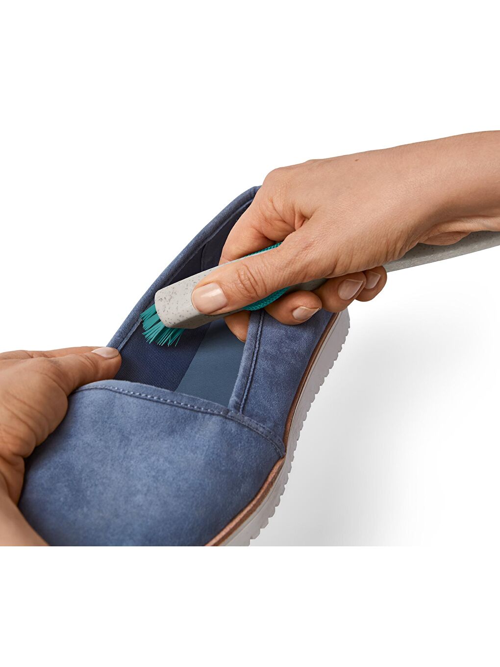 Renksiz Ayakkabı Temizleme Fırçası, 2 si 1 Arada-1