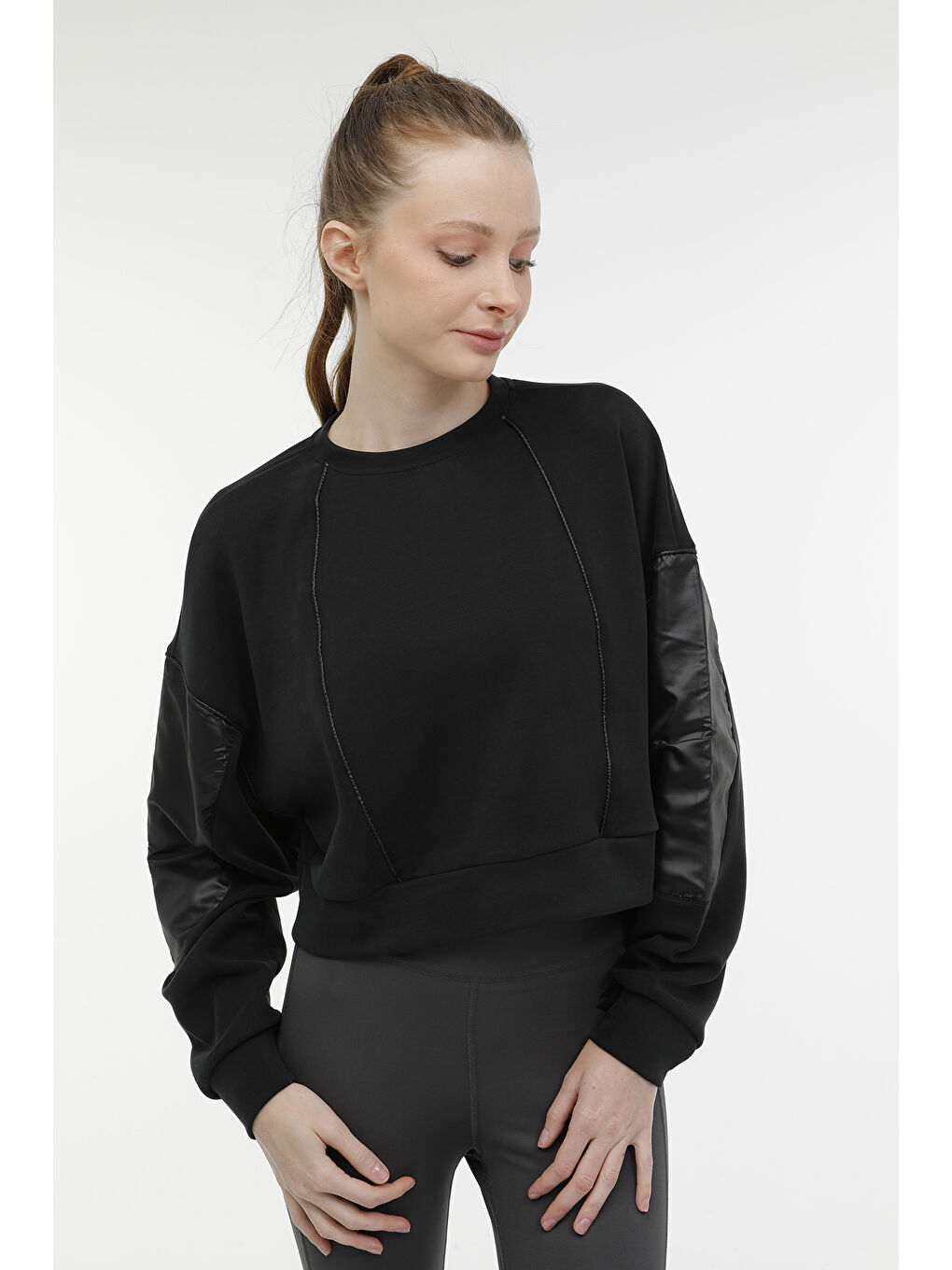 LOTTO Siyah W-BETHANY C NECK SWT 3PR Siyah Kadın Sweatshirt