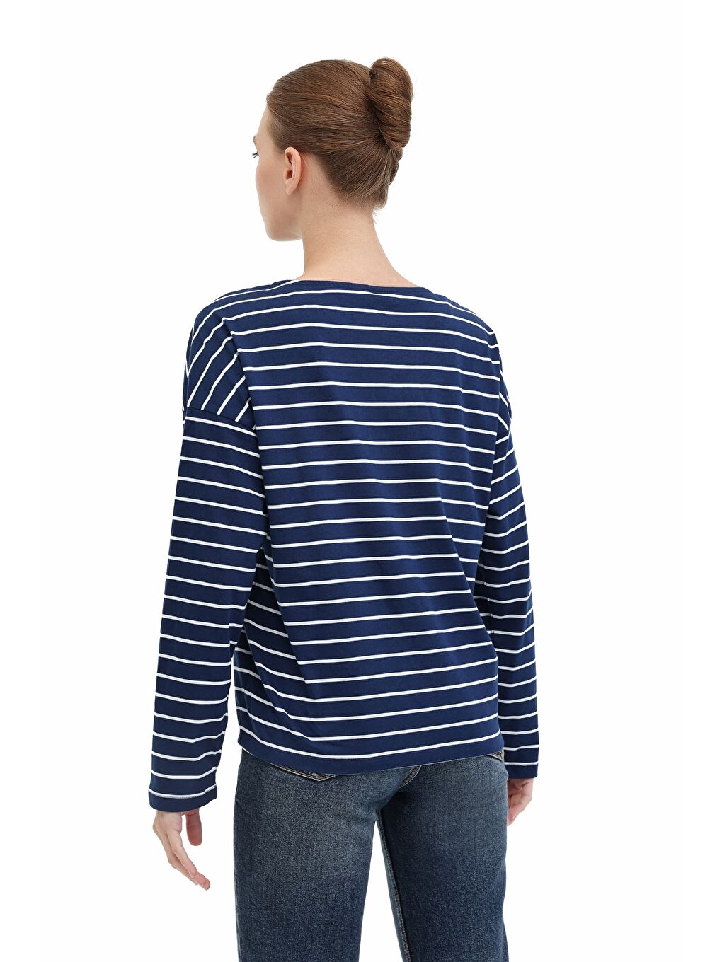 WB 14BERRA 5PR Lacivert Kadın Uzun Kol T-Shirt-1