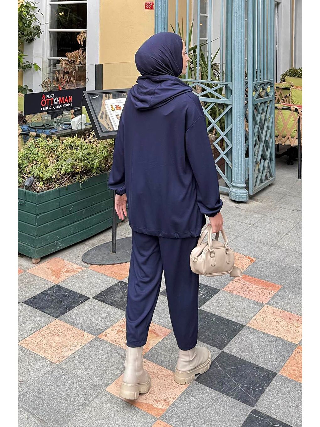 Kapüşonlu İkili Takım Lacivert-3