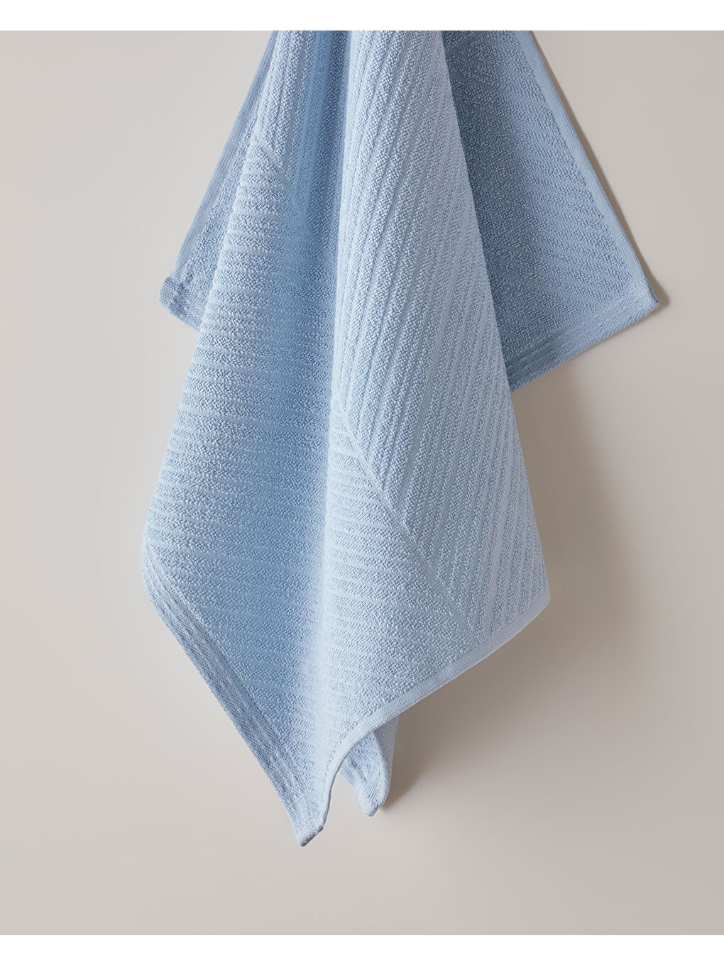 Twill Pamuk Yüz Havlusu 50x70 cm Açık Mavi-1