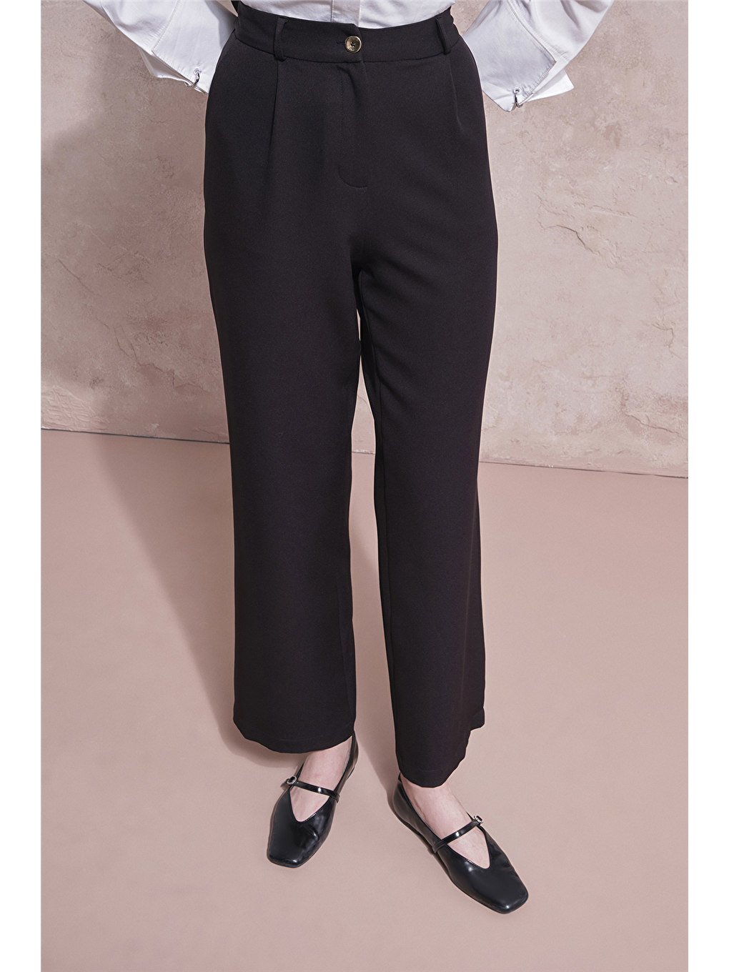 Beli Lastikli Yelekli Takım Siyah-4