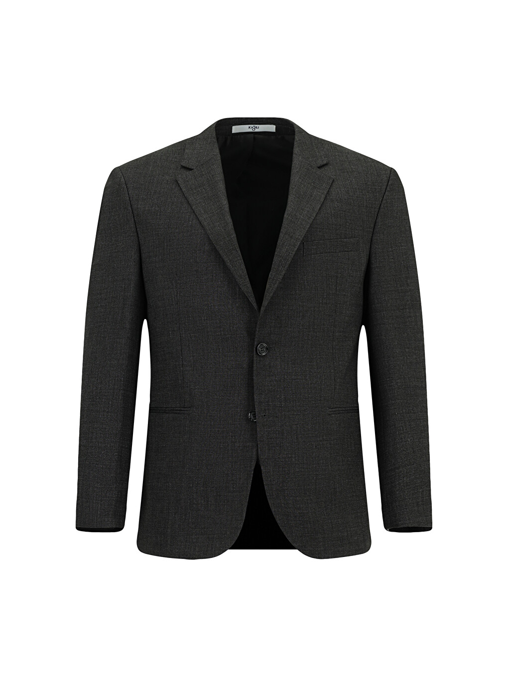 Antrasit 4 Drop Relaxed Fit Rahat Kesim Desenli Takım Elbise-1