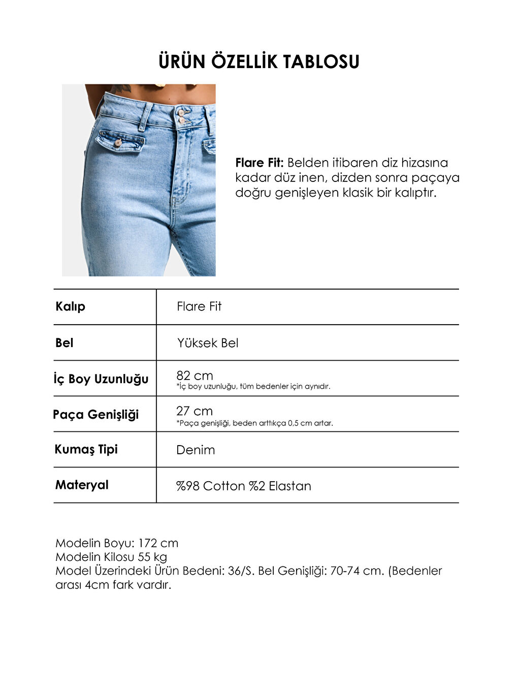 Mavi Kadın Ice 4s6-3 Flare Fit High Waist Esnek Kumaş Denim Jean-2