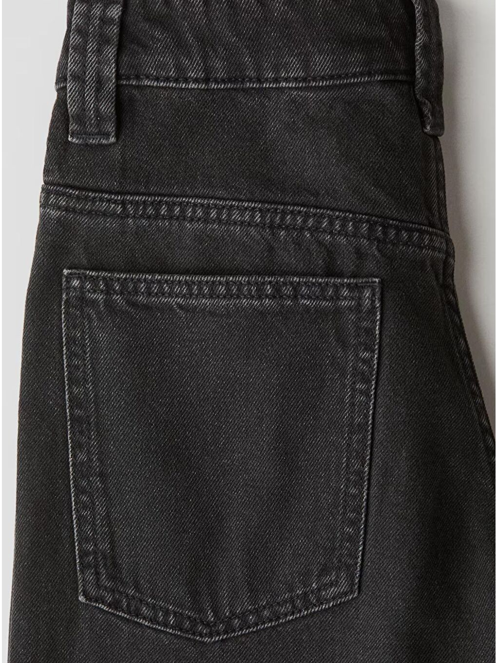 Erkek Çocuk Siyah Renk Baggy Fit Jean Pantolon-4