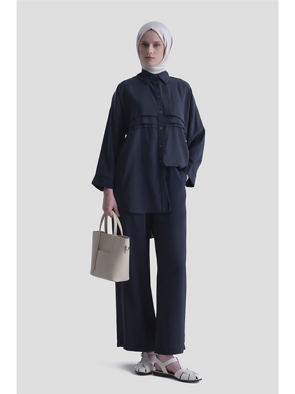 Aller Detaylı Modal Takım Lacivert