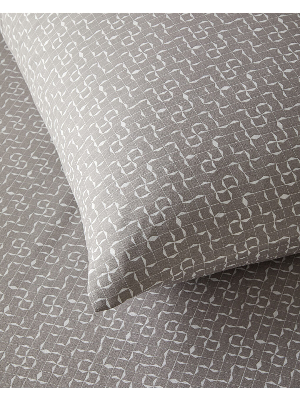 Bej Geomora Kolay Ütülenir Çift Kişilik Nevresim Takımı 200x220 cm Vizon-3