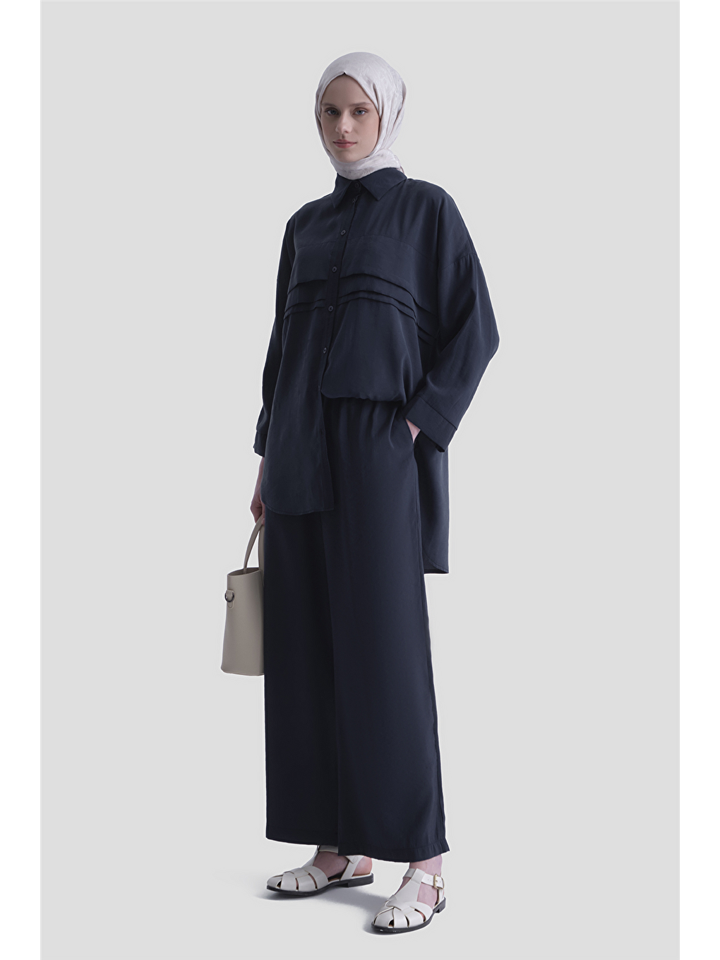 Aller Detaylı Modal Takım Lacivert-1