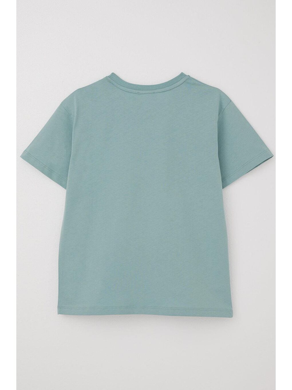 Turkuaz Erkek Çocuk Tişört Çift Cep Detaylı Kabartma Yazı Baskılı Su Yeşili (8-9 Yaş)-1