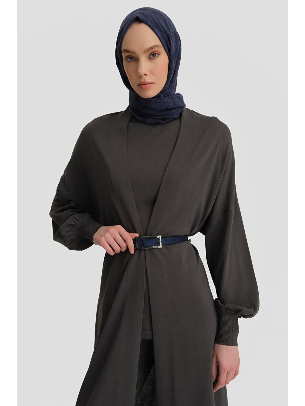 Gri Üç Parça Triko Takım 24Kd2004 Antrasit-1