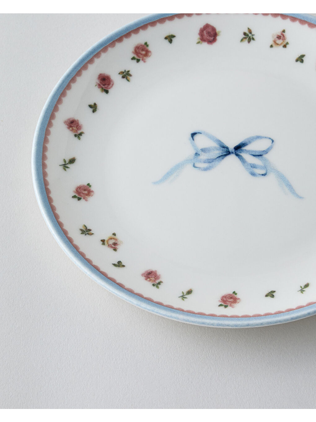 Beyaz Maze Porselen 6'lı Pasta Tabağı 19 cm Renkli-3