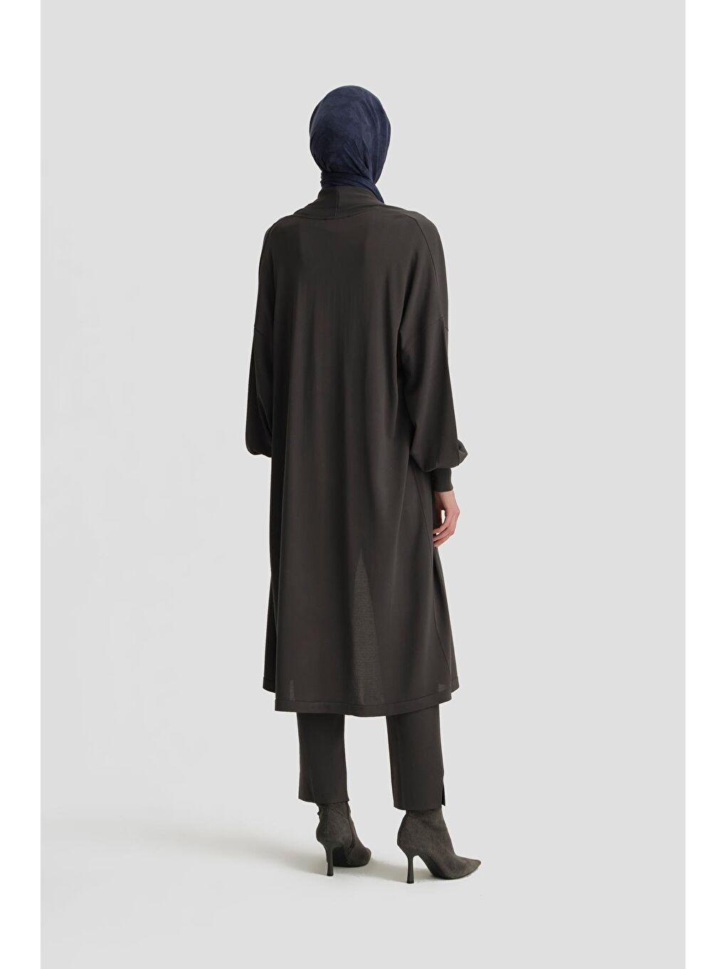 Gri Üç Parça Triko Takım 24Kd2004 Antrasit-3