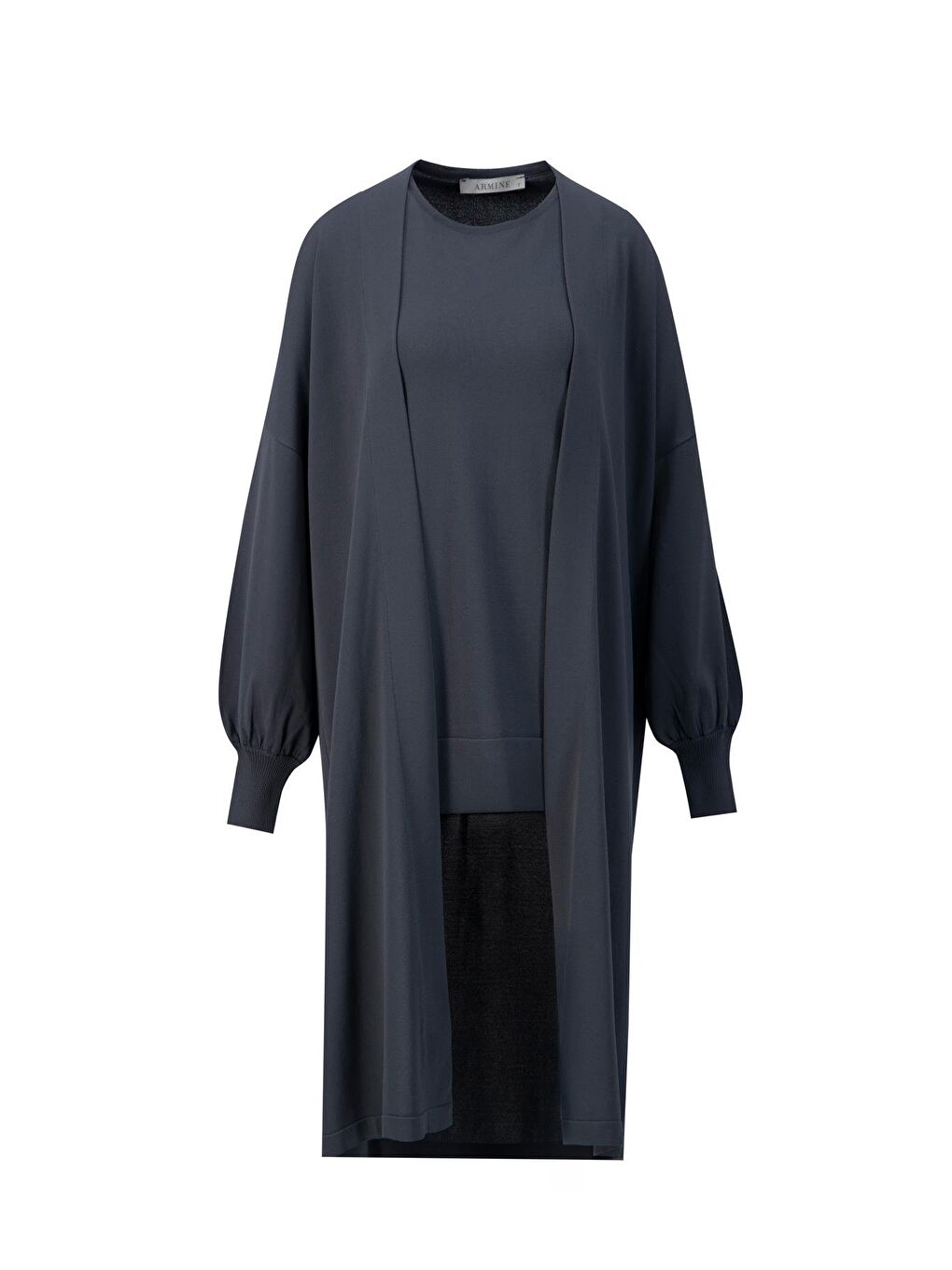 Gri Üç Parça Triko Takım 24Kd2004 Antrasit-4