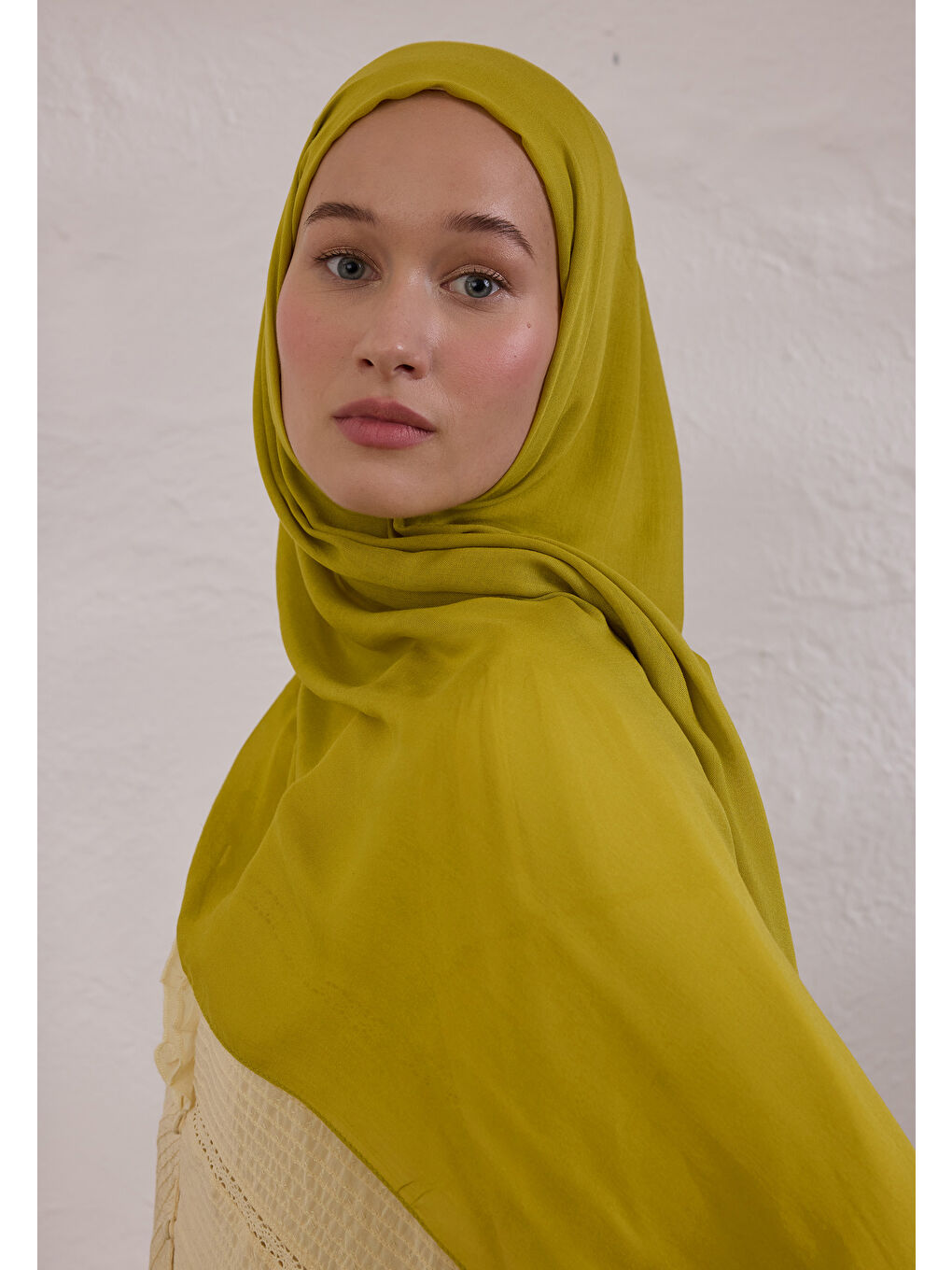 Soft Viskon Yağ Yeşili Şal-3