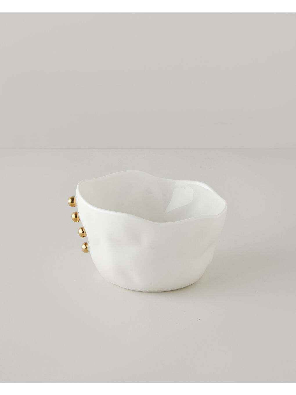 Golden Gleam Porselen Kase 21 cm Beyaz-Gold