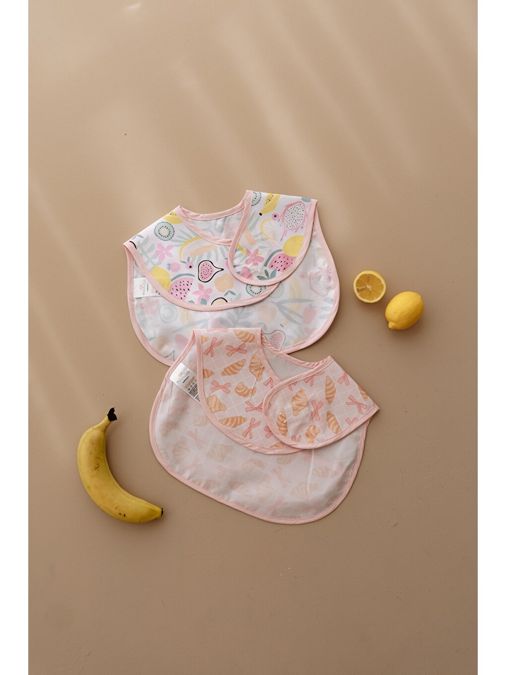 Pudra Biyeli 2li Sıvı Geçirmez Mama Önlüğü 6-36 AY-2