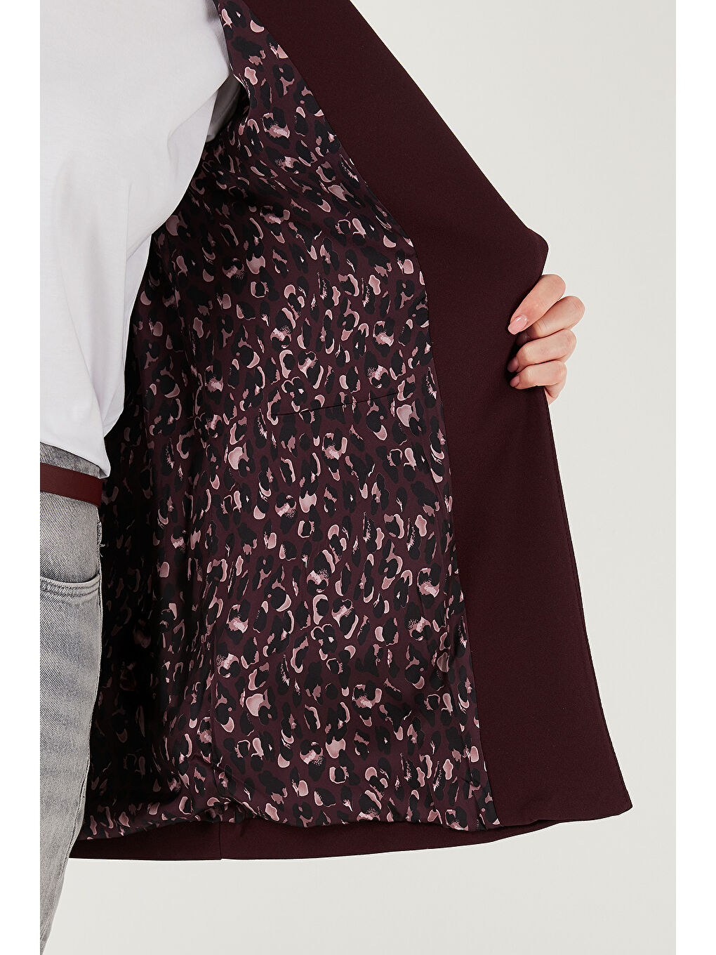 Mürdüm Regular Fit Klasik Yaka Desenli Astar Detaylı Blazer Ceket 6839227-5