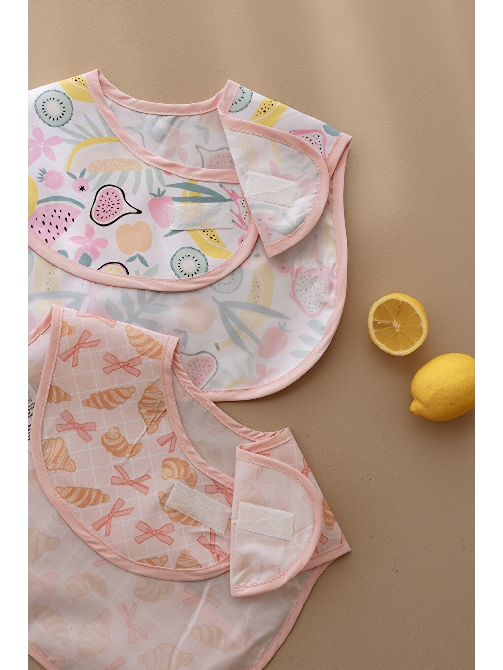 Pudra Biyeli 2li Sıvı Geçirmez Mama Önlüğü 6-36 AY-4