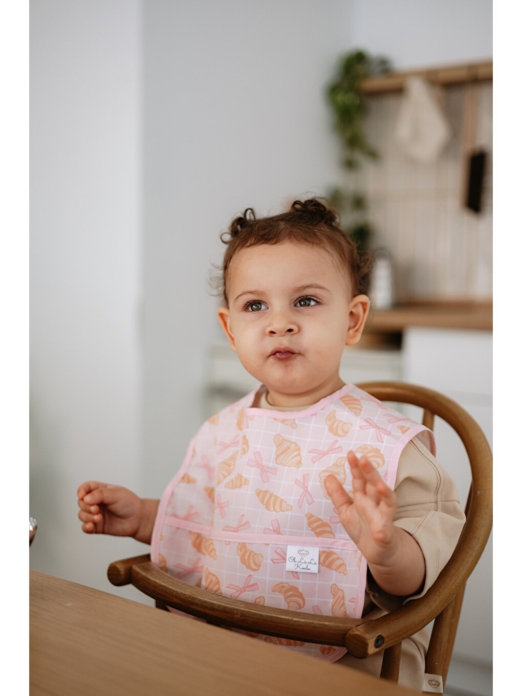 Pudra Biyeli 2li Sıvı Geçirmez Mama Önlüğü 6-36 AY-6
