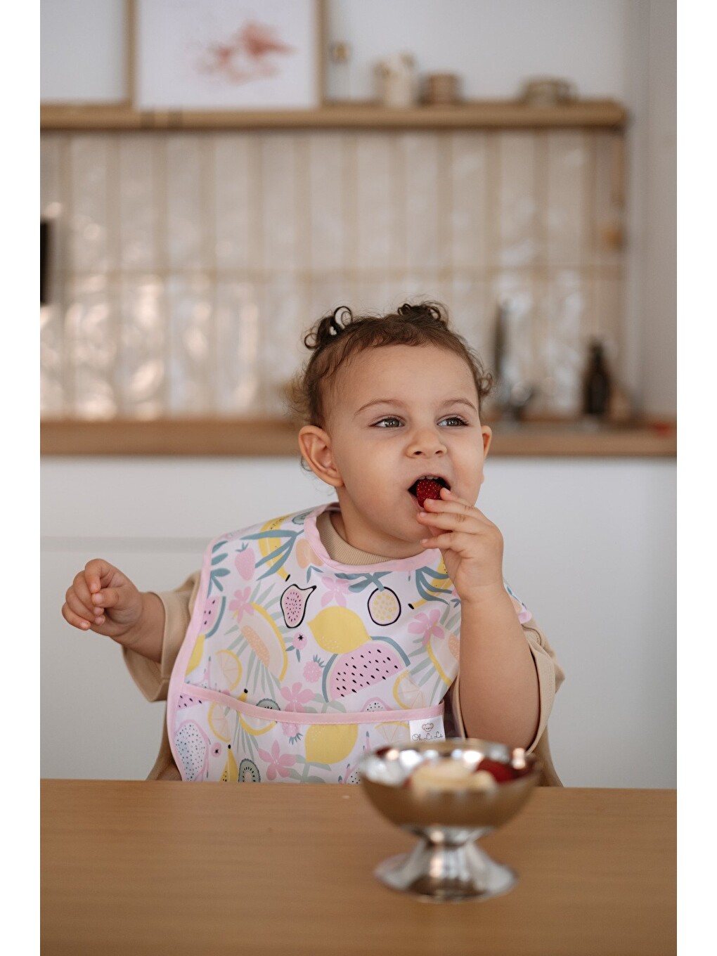 Pudra Biyeli 2li Sıvı Geçirmez Mama Önlüğü 6-36 AY-7