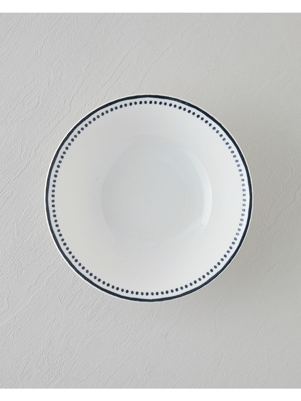 Monarch Porselen Kase 23 cm Siyah - Beyaz-1