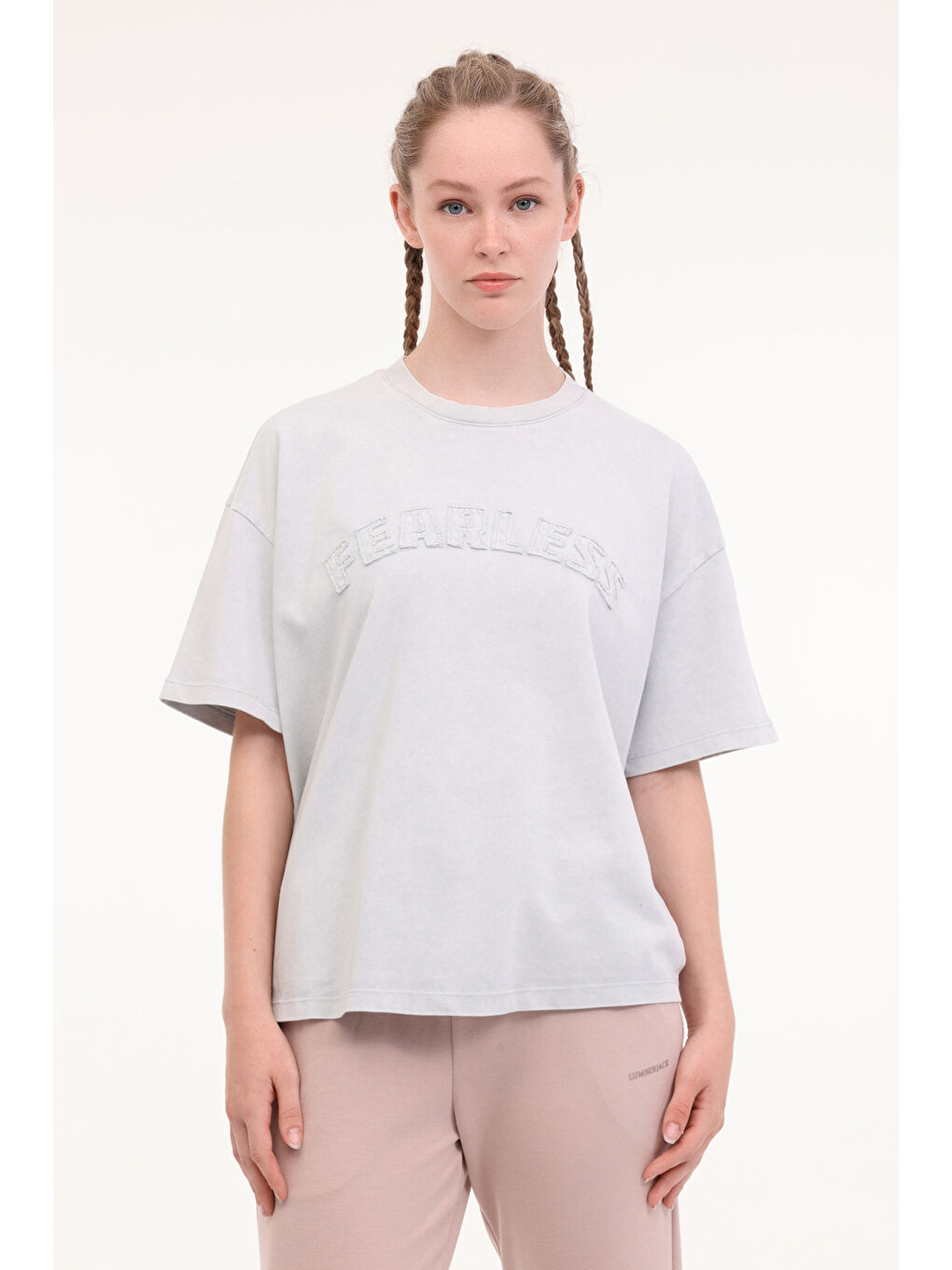 WL GALE 11SY788 5FX Gri Kadın Kısa Kol T-Shirt