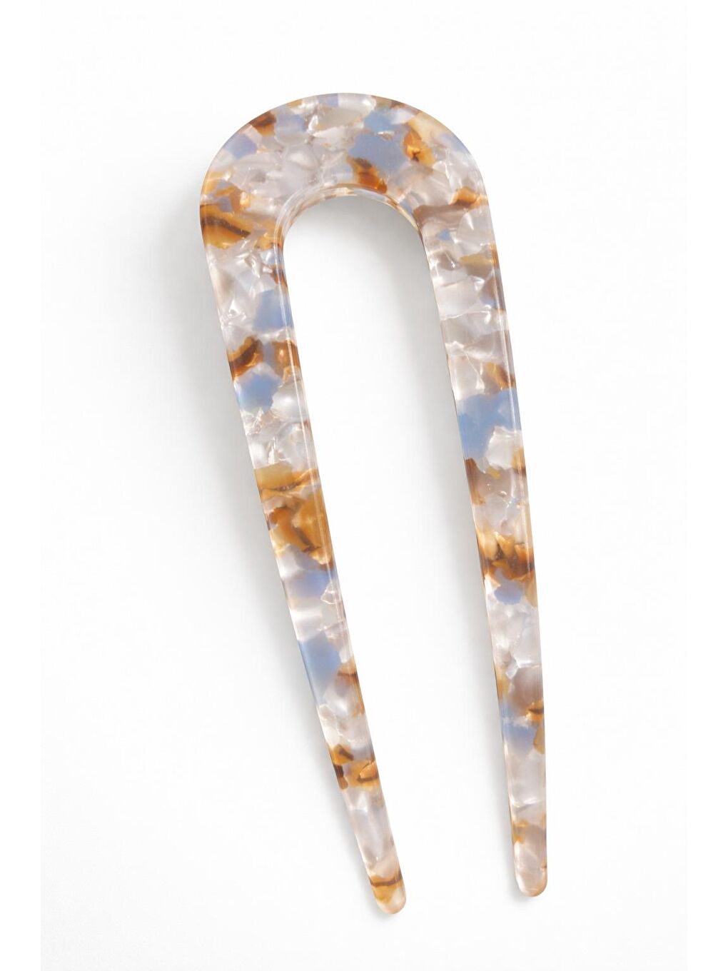 Ekru Asetat Lüks U Topuz Tokası