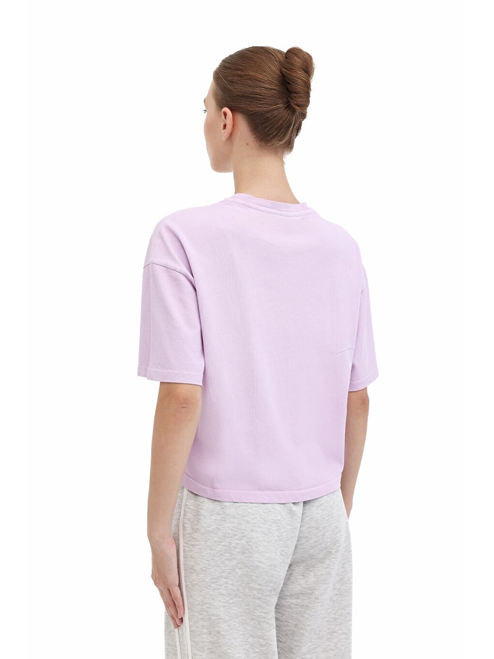 Mor WL FREYA 11SY790 5PR Lila Kadın Kısa Kol T-Shirt-1