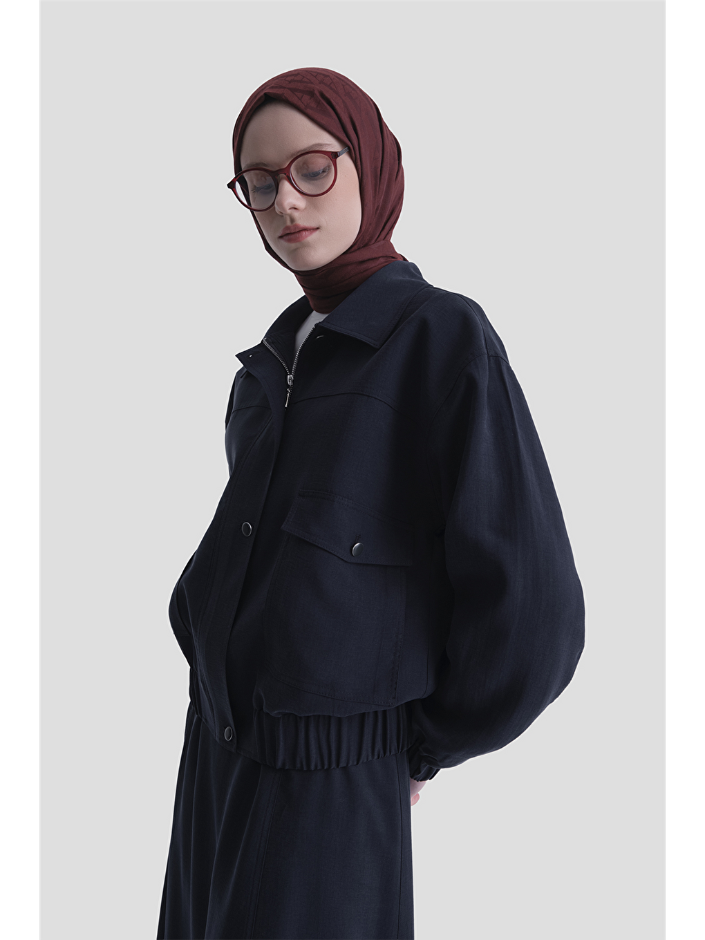 Bomber Ceketli Takım Lacivert-2