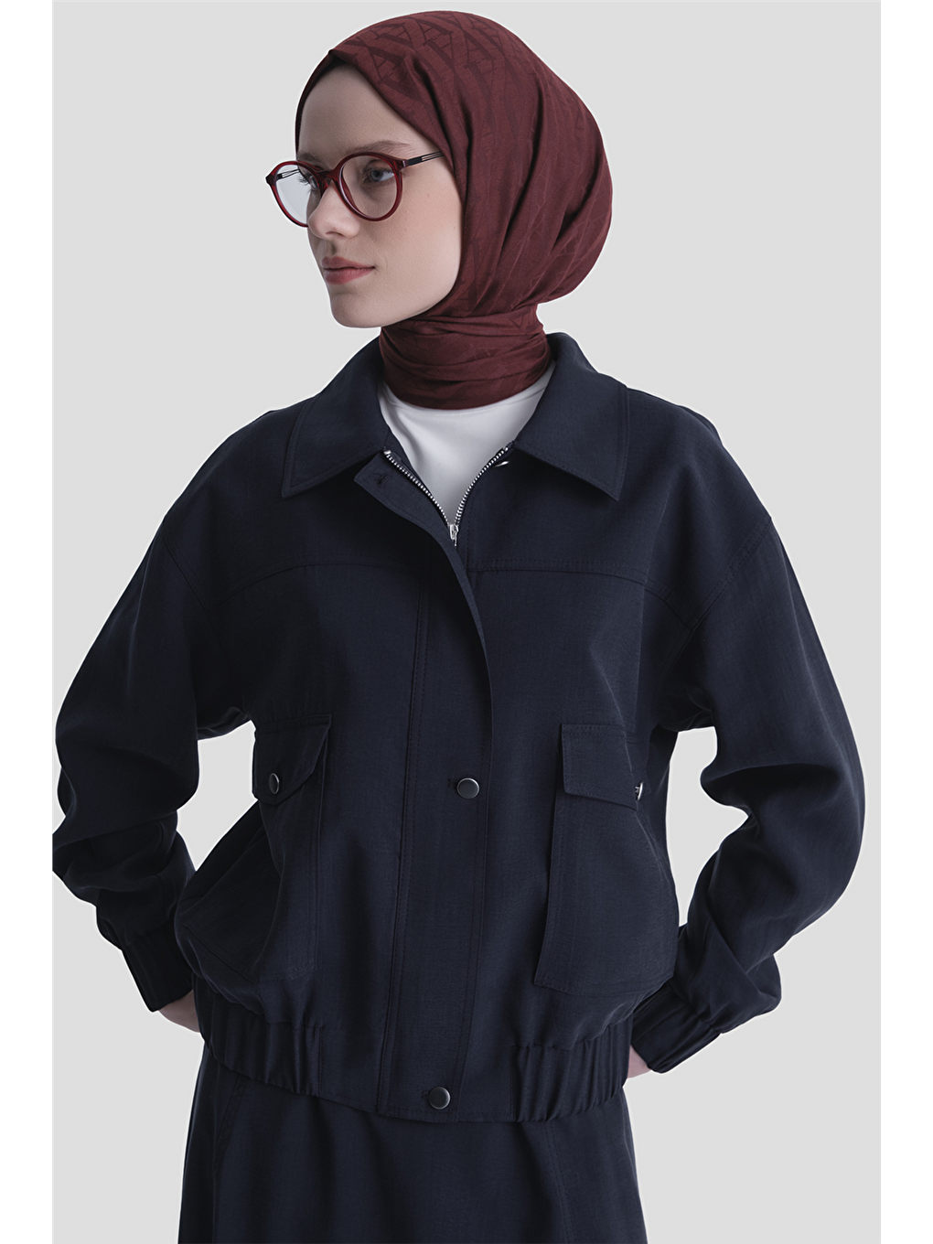 Bomber Ceketli Takım Lacivert-3