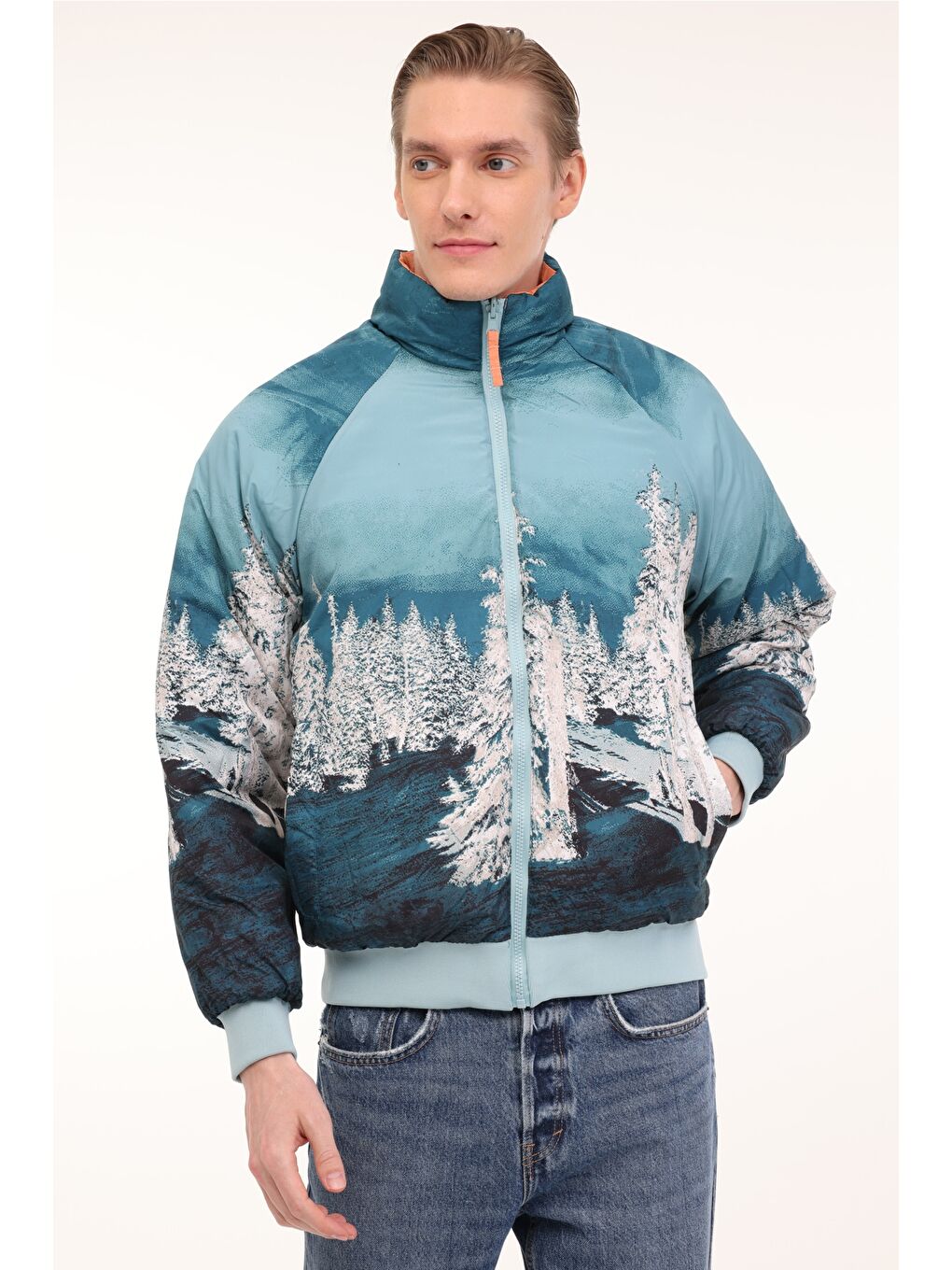 Mavi ML TOME 2URBN01 4PR AQUA Erkek Kısa Kapüşonlu Mont-6