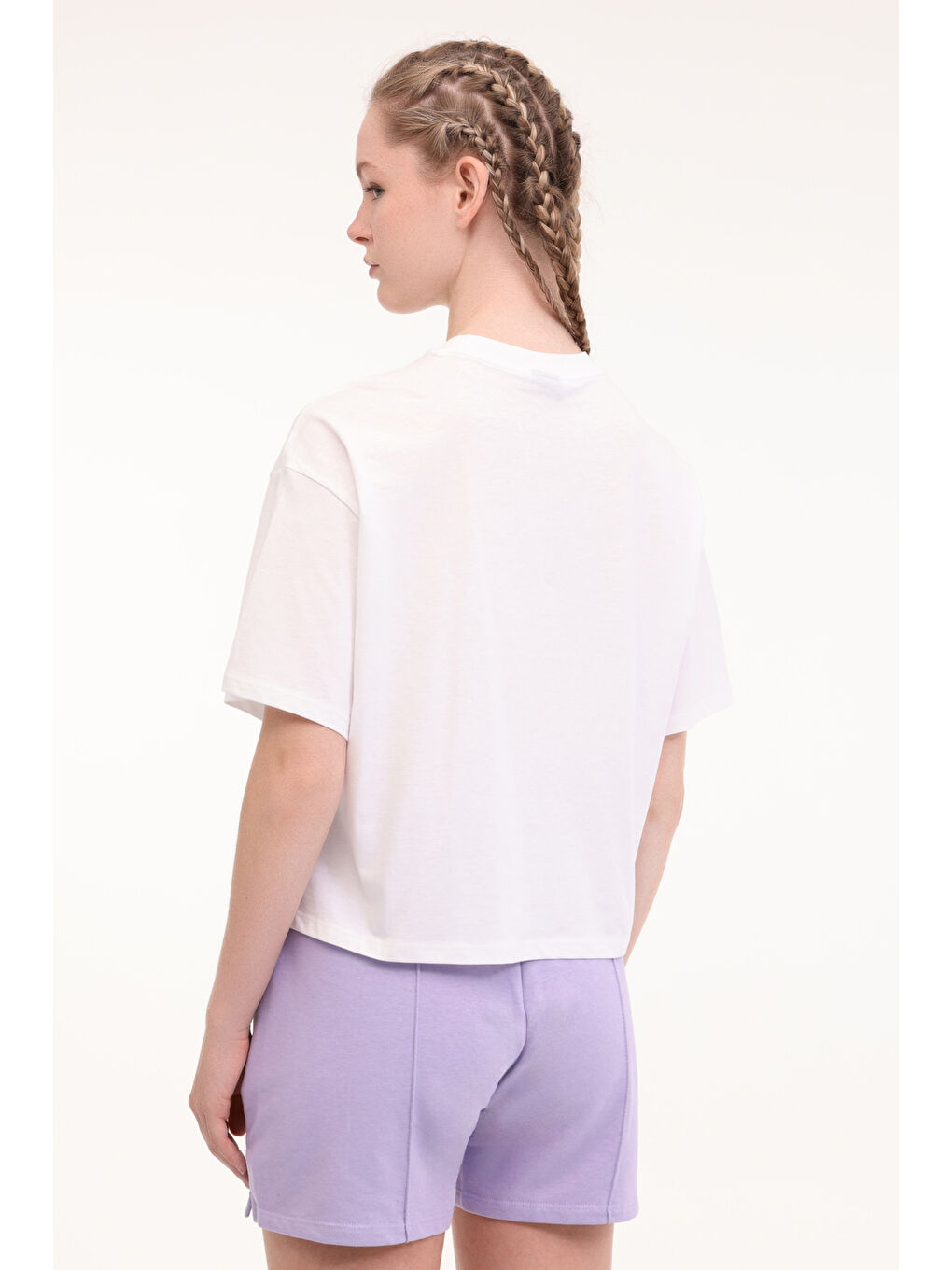 WL YASHI 11F213 5FX Beyaz Kadın Kısa Kol T-Shirt-1