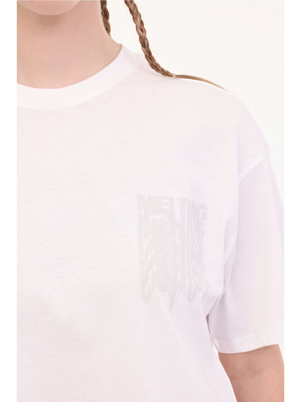 WL YASHI 11F213 5FX Beyaz Kadın Kısa Kol T-Shirt-3