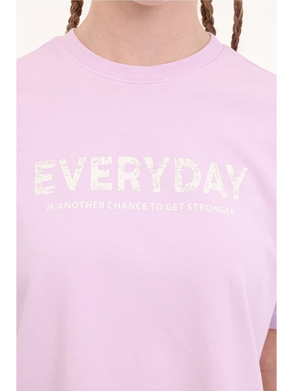 Mor WL FREYA 11SY790 5FX Lila Kadın Kısa Kol T-Shirt-3