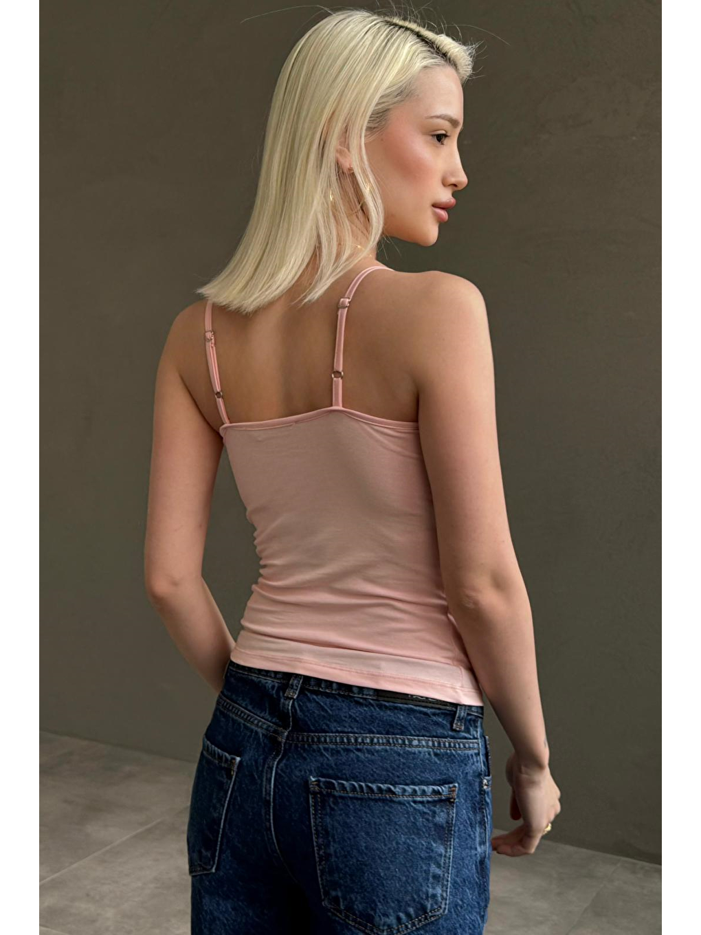 Pembe Ayarlanabilir Kopçalı Askı Kadın Atlet Mg2676-2