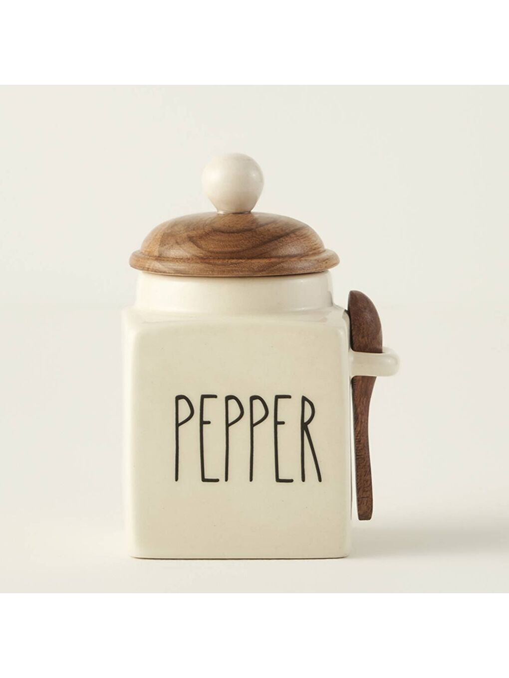 Ekru Pepper Seramik Kavanoz Krem (330 ml)