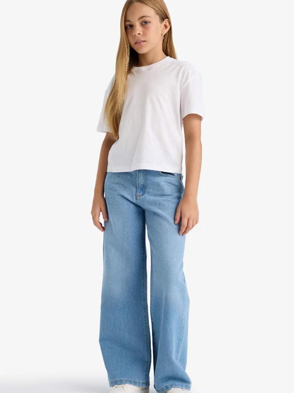 Mavi Kız Çocuk Straight Wide Jean Pantolon-2