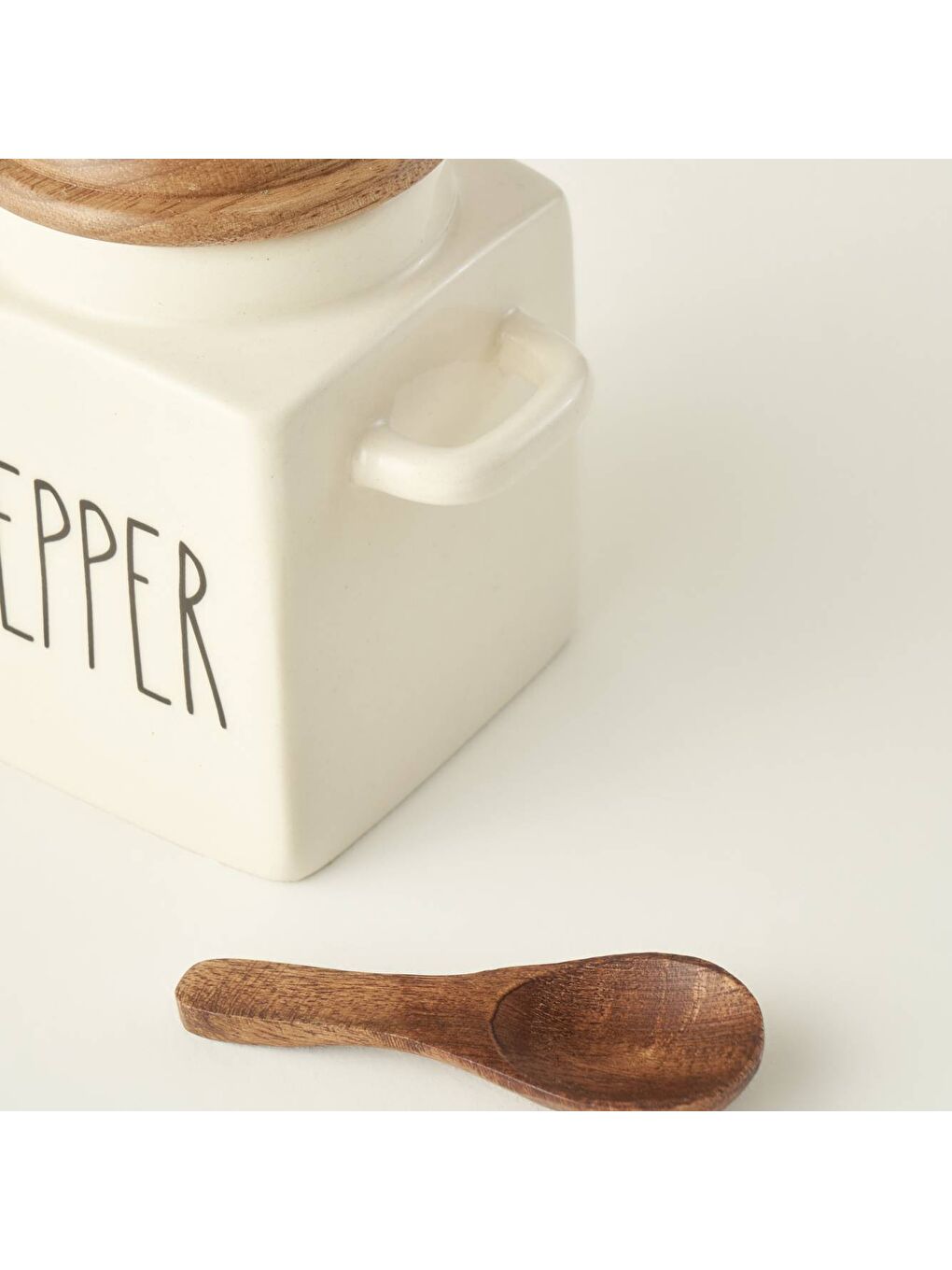 Ekru Pepper Seramik Kavanoz Krem (330 ml)-1